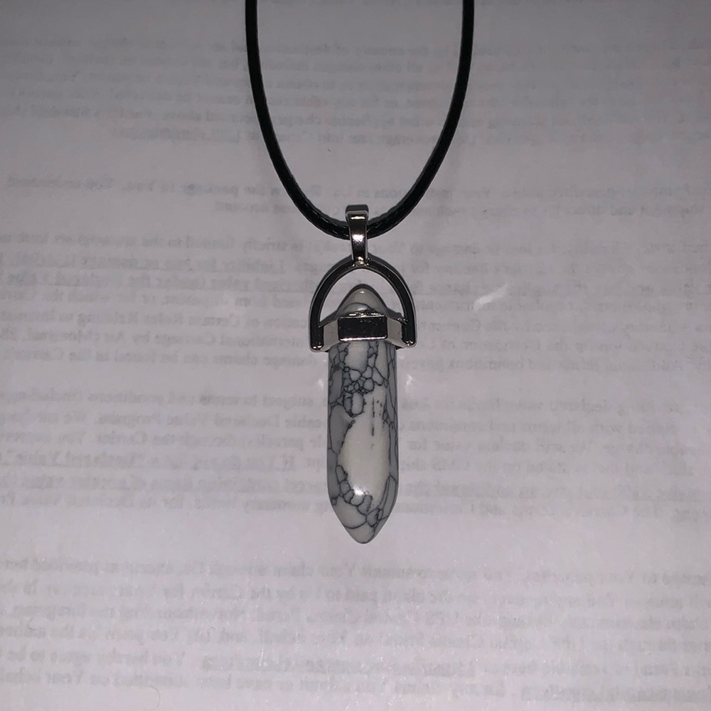 Crystal Necklace Gemstone Pendant Hexagonal